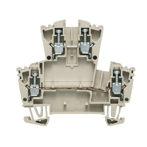WEIDMÜLLER - Mehrstock-Reihenklemme, Schraubanschl, 2.5mm², 400V, 24A, dunkelbeige
