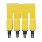 WEIDMÜLLER - Querverbinder, geschraubt, Pole:4, Raster 5.1mm, Isoliert, 32A, gelb