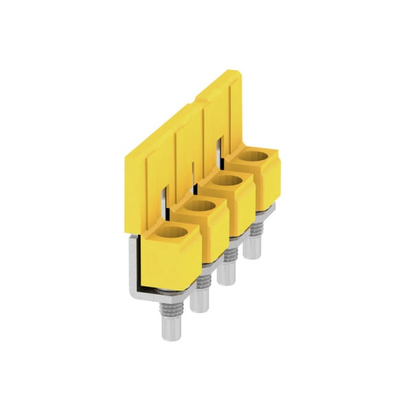 WEIDMÜLLER - Querverbinder, geschraubt, Pole:4, Raster 9.9mm, Isoliert, 63A, gelb