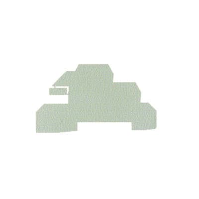 WEIDMÜLLER - Abschlussplatte (Klemmen), 94.5x1.5mm, dunkelbeige