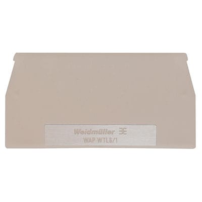 WEIDMÜLLER - Abschlussplatte (Klemmen), 65x1.5mm, dunkelbeige