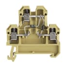 WEIDMÜLLER - Bauelement-Reihenklemme, Schraubanschl, 4mm², 380V, 10A, TS35, beige/gelb