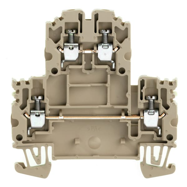 WEIDMÜLLER - Mehrstock-Reihenklemme, Schraubanschl, 2.5mm², 800V, 24A, dunkelbeige