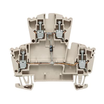 WEIDMÜLLER - Bauelement-Reihenklemme, Schraubanschl, 2.5mm², 400V, 1A, TS35, dunkelbeige