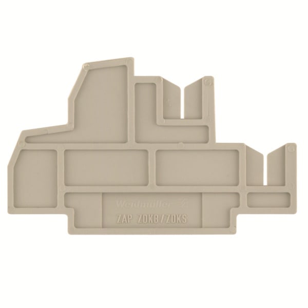 WEIDMÜLLER - Abschlussplatte (Klemmen), 68.5x2.5mm, dunkelbeige