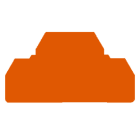 WEIDMÜLLER - Trennwand (Klemmen), Abschluss- und Zwischenplatte, 79x43mm, orange