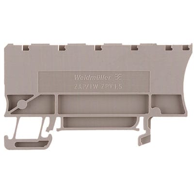 WEIDMÜLLER - Trennwand (Klemmen), Abschluss- und Zwischenplatte, 67.8x38.35mm, dunkelbeige