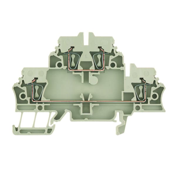 WEIDMÜLLER - Mehrstock-Reihenklemme, Zugfederanschluss, 2.5mm², 500V, 20A, beige
