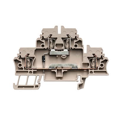 WEIDMÜLLER - Bauelement-Reihenklemme, Zugfederanschluss, 2.5mm², 500V, 10A, dunkelbeige