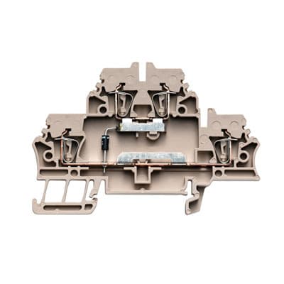 WEIDMÜLLER - Bauelement-Reihenklemme, Zugfederanschluss, 2.5mm², 500V, 10A, dunkelbeige