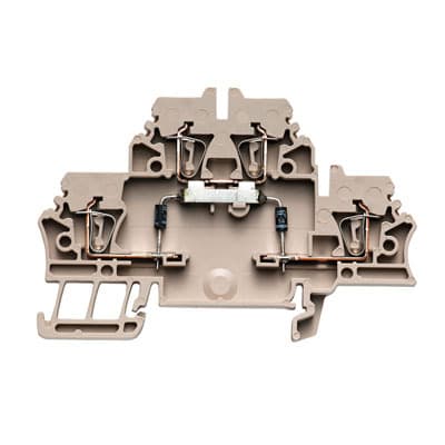 WEIDMÜLLER - Bauelement-Reihenklemme, Zugfederanschluss, 2.5mm², 500V, 10A, dunkelbeige