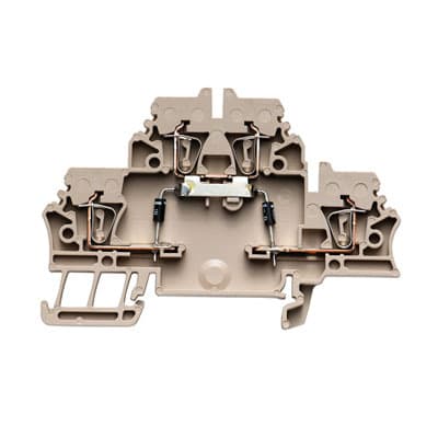 WEIDMÜLLER - Bauelement-Reihenklemme, Zugfederanschluss, 2.5mm², 500V, 10A, dunkelbeige