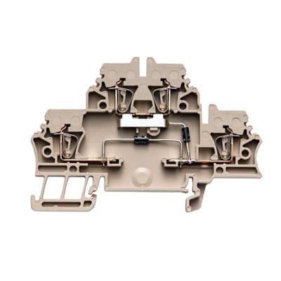 WEIDMÜLLER - Bauelement-Reihenklemme, Zugfederanschluss, 2.5mm², 500V, 10A, dunkelbeige