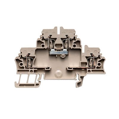 WEIDMÜLLER - Bauelement-Reihenklemme, Zugfederanschluss, 2.5mm², TS35, dunkelbeige