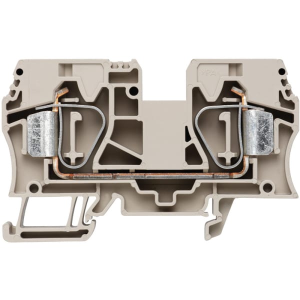 WEIDMÜLLER - Durchgangs-Reihenklemme, Zugfederanschluss, 16mm², 1000V, 76A, dunkelbeige