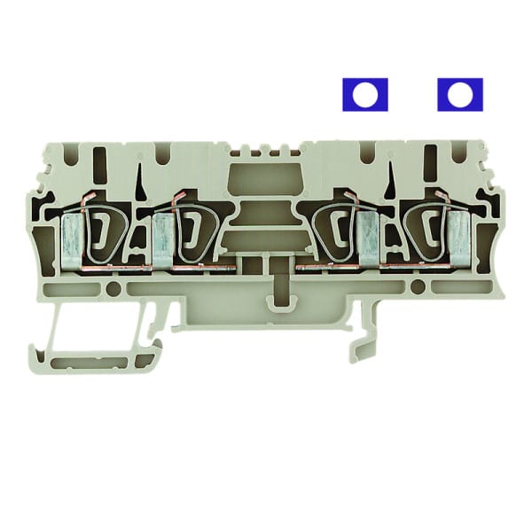WEIDMÜLLER - Durchgangs-Reihenklemme, Zugfederanschluss, 2.5mm², 800V, 24A, blau