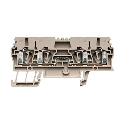 WEIDMÜLLER - Bauelement-Reihenklemme, Zugfederanschluss, 2.5mm², 400V, 1A, dunkelbeige