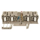 WEIDMÜLLER - Durchgangs-Reihenklemme, Zugfederanschluss, 2.5mm², 24V, 0.05A, dunkelbeige
