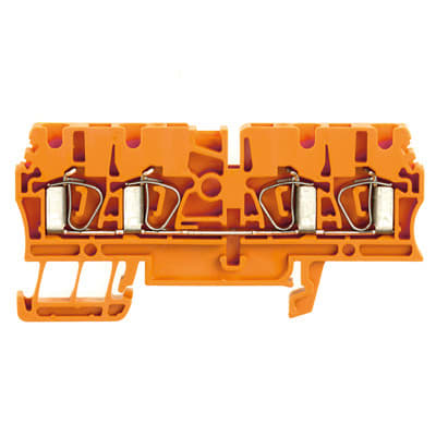 WEIDMÜLLER - Durchgangs-Reihenklemme, Zugfederanschluss, 2.5mm², 800V, 24A, orange