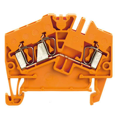 WEIDMÜLLER - Durchgangs-Reihenklemme, Zugfederanschluss, 2.5mm², 800V, 24A, orange