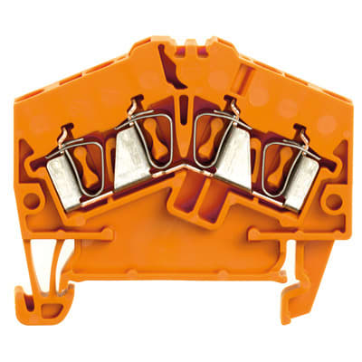 WEIDMÜLLER - Durchgangs-Reihenklemme, Zugfederanschluss, 2.5mm², 800V, 24A, orange