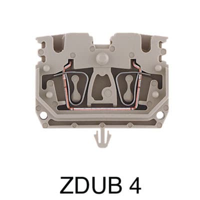 WEIDMÜLLER - Durchgangs-Reihenklemme, Zugfederanschluss, 2.5mm², 800V, 24A, dunkelbeige
