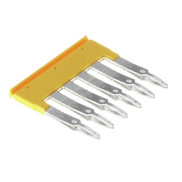 WEIDMÜLLER - Querverbinder, gesteckt, Pole:6, Raster 5.1mm, Isoliert, 24A, gelb