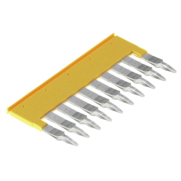 WEIDMÜLLER - Querverbinder, gesteckt, Pole:10, Raster 6.1mm, Isoliert, 32A, gelb