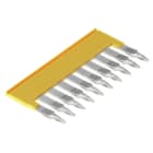 WEIDMÜLLER - Querverbinder, gesteckt, Pole:10, Raster 6.1mm, Isoliert, 32A, gelb