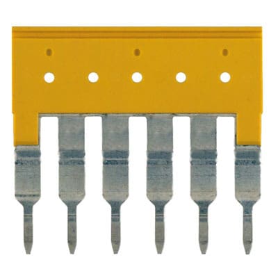 WEIDMÜLLER - Querverbinder, gesteckt, Pole:6, Raster 6.1mm, Isoliert, 32A, gelb