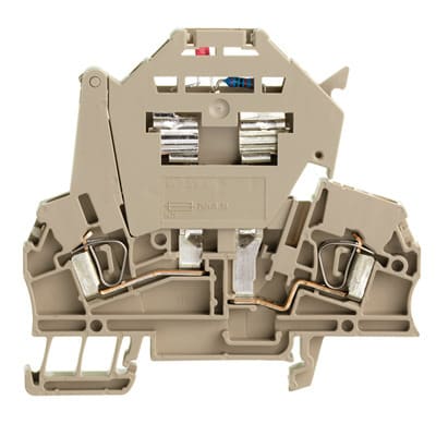 WEIDMÜLLER - Sicherungs-Reihenklemme, Zugfederanschluss, ohne LED, 2.5mm², 120A, dunkelbeige