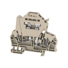 WEIDMÜLLER - Sicherungs-Reihenklemme, Zugfederanschluss, ohne LED, 2.5mm², 250A,dunkelbeige