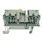WEIDMÜLLER - Prüftrenn-Reihenklemme ZTR, Zugfeder, 2.5mm², 500V, 20A, dunkelbeige