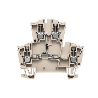 WEIDMÜLLER - Bauelement-Reihenklemme, Schraubanschl, 2.5mm², 400V, 1A, TS35, dunkelbeige