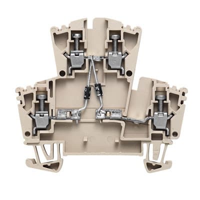WEIDMÜLLER - Bauelement-Reihenklemme, Schraubanschl, 2.5mm², 400V, 1A, dunkelbeige
