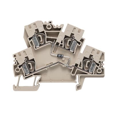 WEIDMÜLLER - Bauelement-Reihenklemme, Zugfederanschluss, 4mm², 800V, 1A, dunkelbeige