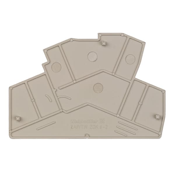 WEIDMÜLLER - Trennwand (Klemmen), Abschluss- und Zwischenplatte, 77.81x52.68mm, dunkelbeige