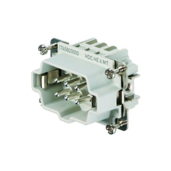 WEIDMÜLLER - HDC-Einsatz Stift, 500V, 24A, Pole:6, Zugfederanschl, BG 3
