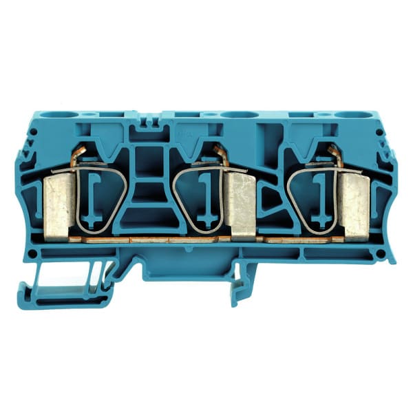 WEIDMÜLLER - Durchgangs-Reihenklemme, Zugfederanschluss, 16mm², 800V, 76A, blau