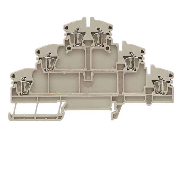 WEIDMÜLLER - Mehrstock-Reihenklemme, Zugfederanschluss, 2.5mm², 500V, 20A, dunkelbeige