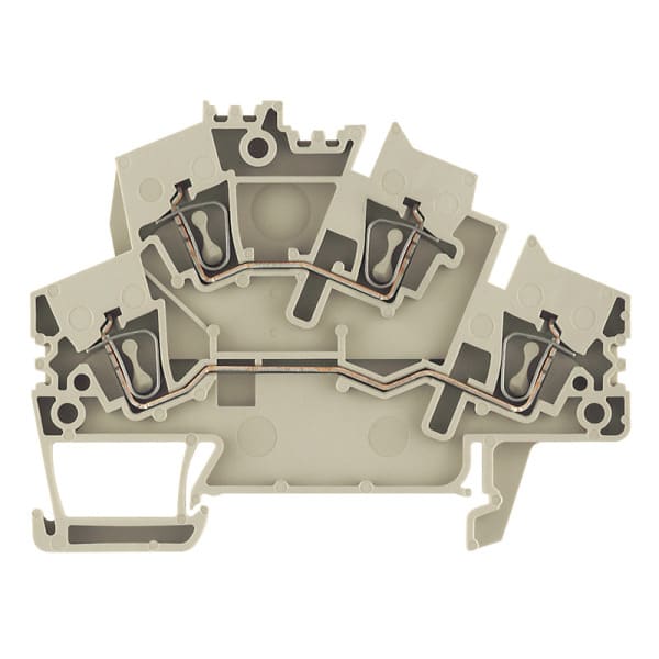 WEIDMÜLLER - Mehrstock-Reihenklemme, Zugfederanschluss, 2.5mm², 800V, 24A, dunkelbeige