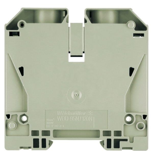 WEIDMÜLLER - Durchgangs-Reihenklemme, Schraubanschl, 120mm², 1000V, 269A, dunkelbeige