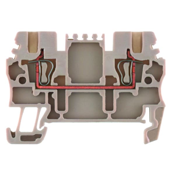 WEIDMÜLLER - Durchgangs-Reihenklemme, Zugfederanschluss, 1.5mm², 500V, 17.5A, dunkelbeige