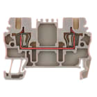 WEIDMÜLLER - Durchgangs-Reihenklemme, Zugfederanschluss, 1.5mm², 500V, 17.5A, dunkelbeige
