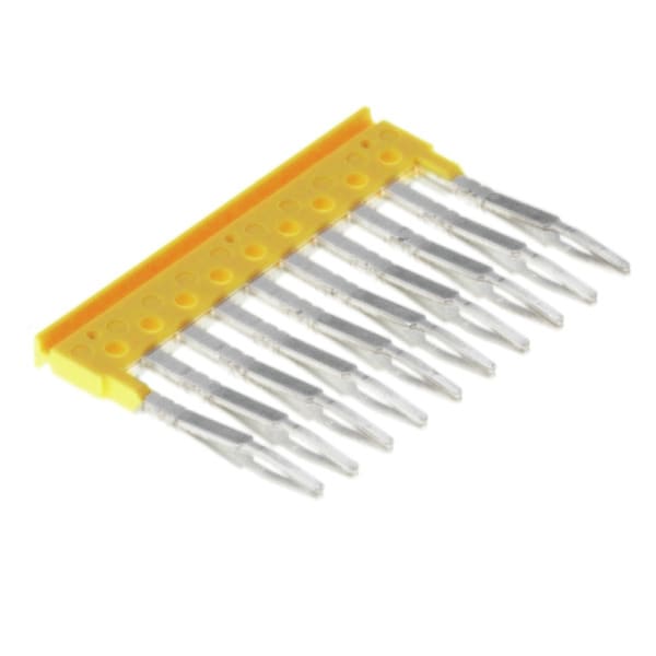 WEIDMÜLLER - Querverbinder, gesteckt, Pole:10, Raster 3.5mm, Isoliert, 17.5A, gelb