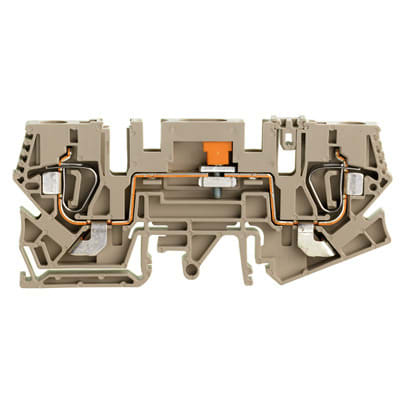 WEIDMÜLLER - Messwandlertrennreihenklemme ZTL, Zugfeder, 6mm², 400, 41A, dunkelbeige