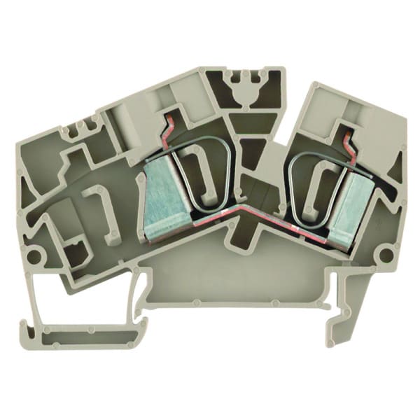 WEIDMÜLLER - Durchgangs-Reihenklemme, Zugfederanschluss, 6mm², 800V, 41A, dunkelbeige