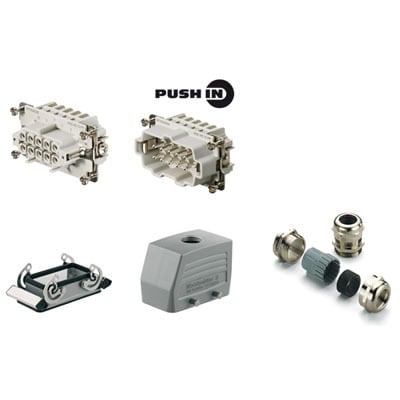 WEIDMÜLLER - Industriesteckverbinder (Set), Baureihe: HE, PUSH IN, Braugr. 4, Polzahl: 10