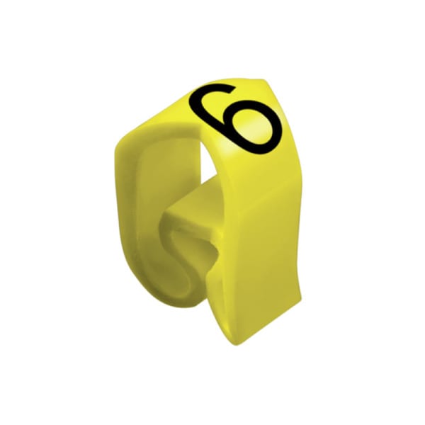 WEIDMÜLLER - Leitermarkierer, 8-16mm, 6x11mm, Zahlen 6, PVC, gelb