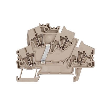WEIDMÜLLER - Mehrstock-Reihenklemme, Zugfederanschluss, 2.5mm², 800V, 24A, dunkelbeige